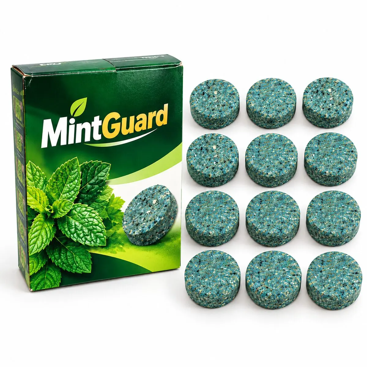 MintGuard box with 12 peppermint rodent repellent balls